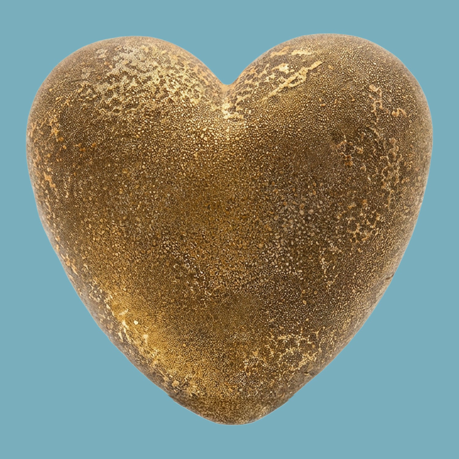 Pure Cacao Heart with 24k Gold — 1LB, 100% Cacao